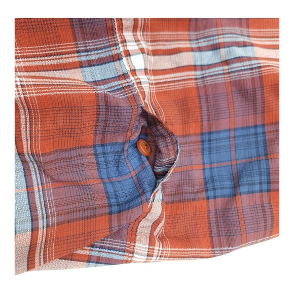 Columbia Mens Long Sleeve Plaid Shirt L/G Back Vented Sun Protection Lightweight - Picture 12 of 13